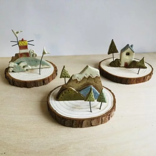 Karin findell ceramics mini landscapes