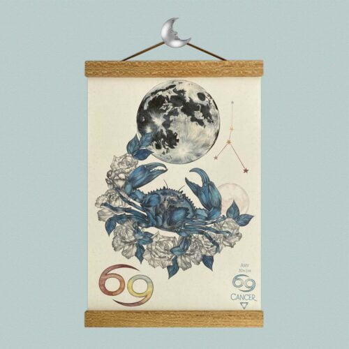 Autumn Bella Designs Cancer Crab Personalised Print