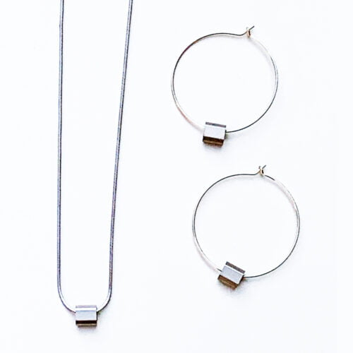 Factory Floor Jewels Steel and Aluminium jewellery set