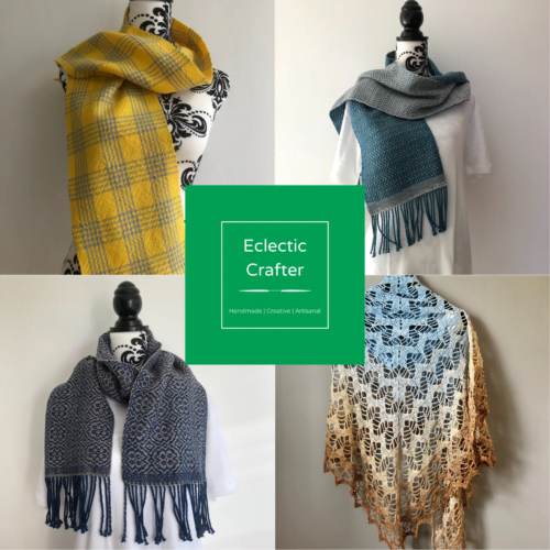 A selection of woven and crochet makes
