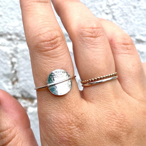Cicee silver eclipse ring