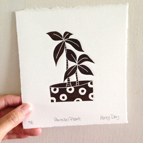 Kerry Day Arts Parasol Plant Botanical Lino Prints