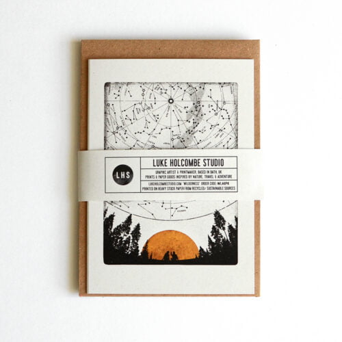 Luke Holcombe Studio Wilderness Forest View Note Card Recycled Paper