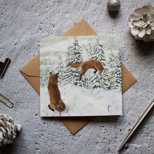 CottageRts Fox Greeting Card