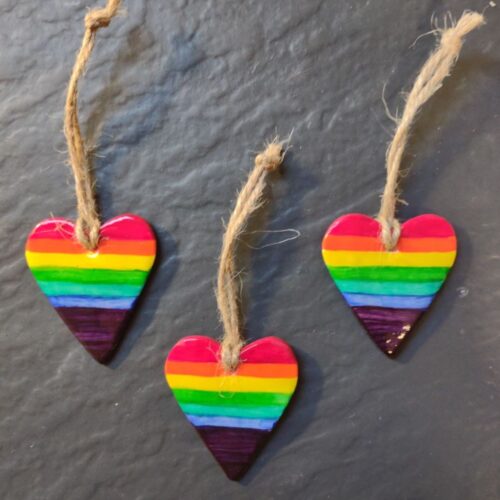 Rainbow Heart Decoration, Rainbow Heart, Rainbow gift, Rainbow, Rainbow ornament, Rainbow gift, Rainbow heart, Heart decoration, Rainbows