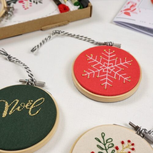 Hand Embroidered Christmas Decorations