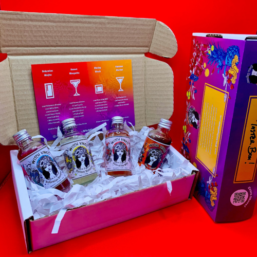 Witch Kings Rum, Taster Box, 4 Flavours of Fresh Fruit Rum Liqueur