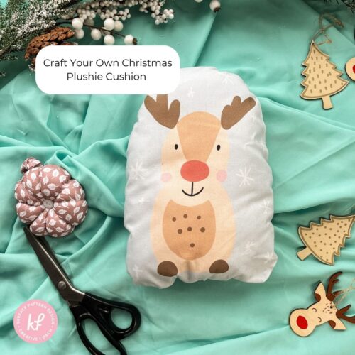 Craft Your Own Christmas Plushie Cushion with Cut and Sew Kit