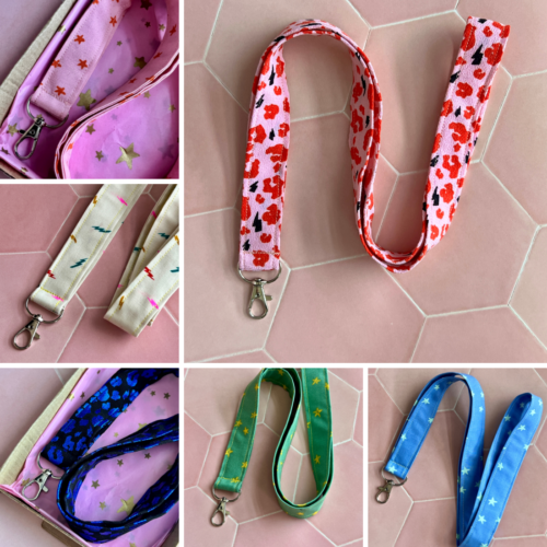 Photos of the star and leopard print lanyard collection